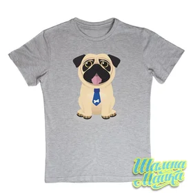 Прикольные футболки: Мопс в галстуке